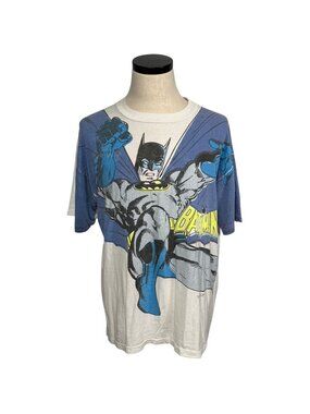 Vintage 1989 Batman All-Over Print Single Stitch Graphic T-Shirt XL